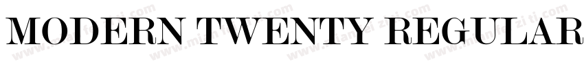MODERN TWENTY REGULAR字体转换